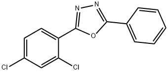 2-(2,4-二氯苯基)-5-苯基-1,3,4-噁二唑,62682-01-3,结构式