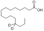 ヘキサデカン酸‐13,13‐D2 化学構造式