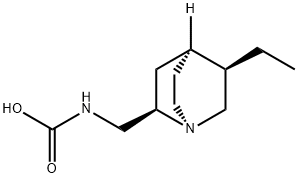 Carbamic acid, [[(1S,2R,4S,5R)-5-ethyl-1-azabicyclo[2.2.2]oct-2-yl]methyl]- (9CI) 结构式