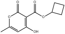 2H-Pyran-3-carboxylic acid, 4-hydroxy-6-methyl-2-oxo-, cyclobutyl ester (9CI) 结构式