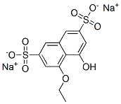 4-エトキシ-5-ヒドロキシ-2,7-ナフタレンジスルホン酸ジナトリウム 化学構造式