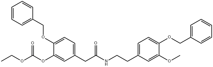 N-2-(4-Benzyloxy-3-methoxyphenethyl)-4-benzyloxy -3-ethoxycarbonyloxyphenylacetamide Structure