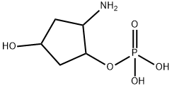 1,3-Cyclopentanediol,4-amino-,3-(dihydrogenphosphate)(ester)(9CI) 结构式