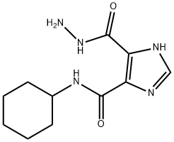 1H-Imidazole-4-carboxylicacid,5-[(cyclohexylamino)carbonyl]-,hydrazide Structure