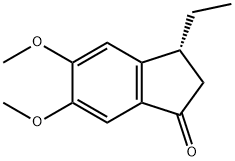 1H-Inden-1-one,3-ethyl-2,3-dihydro-5,6-dimethoxy-,(3R)-(9CI) Structure