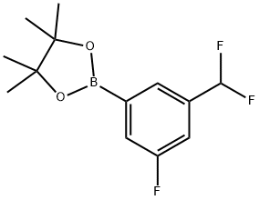 2-(3-(difluoromethyl)-5-fluorophenyl)-4,4,5,5-tetramethyl-1,3,2-dioxaborolane Structure