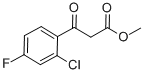 2-CHLORO-4-FLUORO-BETA-OXO-BENZENEPROPANOIC ACID METHYL ESTER 化学構造式