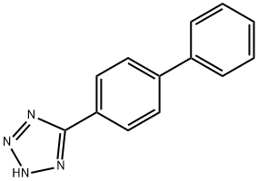 5-(ビフェニル-4-イル)-1H-テトラゾール 化学構造式