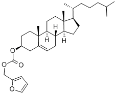 炭酸[(2,3-ジヒドロフラン)-2-イル]メチル=コレスタ-5-エン-3β-イル 化学構造式