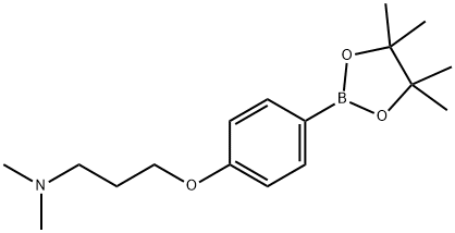 2-{4-[3-(dimethylamino)propoxy]phenyl}-4,4,5,5-tetramethyl-1,3,2-dioxaborolane Structure
