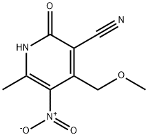 2-羟基-4-甲氧甲基-6-甲基-5-硝基烟腈, 6281-75-0, 结构式