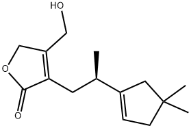 3-[2-(4,4-Dimethyl-1-cyclopenten-1-yl)propyl]-4-(hydroxymethyl)furan-2(5H)-one|化合物 T30484