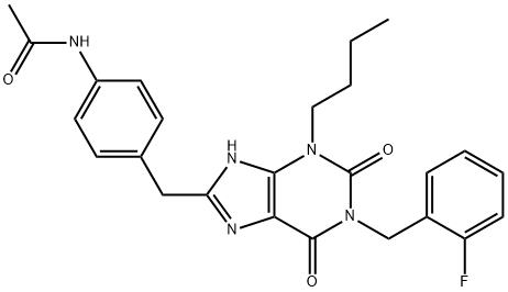 628279-07-2 N-[4-[1-(2-Fluorobenzyl)-3-butyl-2,6-dixo-2,3,6,7-tetrahydro-1H-purin-8-ylmethyl]phenyl]acetamide