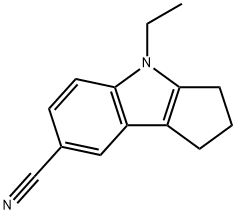 Cyclopent[b]indole-7-carbonitrile, 4-ethyl-1,2,3,4-tetrahydro- (9CI) Struktur