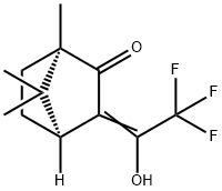 (1R,4α)-1,7,7-Trimethyl-3-(1-hydroxy-2,2,2-trifluoroethylidene)bicyclo[2.2.1]heptane-2-one Structure