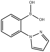 2-吡唑-1-基苯硼酸 结构式