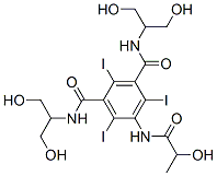 N1,N3-Bis(1,3-dihydroxypropan-2-yl)-5-(2-hydroxypropanamido)-2,4,6-triiodoisophthalamide Struktur