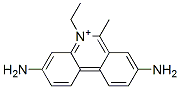 Phenanthridinium, 3,8-diamino-5-ethyl-6-methyl- Structure