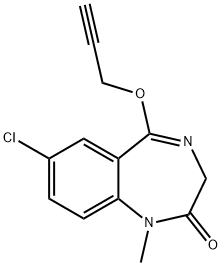 7-Chloro-1-methyl-5-(2-propynyloxy)-1H-1,4-benzodiazepin-2(3H)-one,62903-59-7,结构式