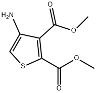 Dimethyl 4-aminothiophene-2,3-dicarboxylate Struktur