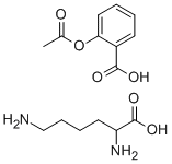 DL-リシン·アセチルサリチル酸 化学構造式