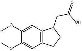 5,6-ジメトキシインダン-1-酢酸 化学構造式