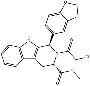 (1R,3S)-1-(1,3-Benzodioxol-5-yl)-2-(2-chloroacetyl)-2,3,4,9-tetrahydro-1H-pyrido[3,4-b]indole-3-carboxylic Acid Methyl Ester Struktur