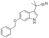 1H-Indole-3-acetonitrile, a,a-dimethyl-6-(phenylmethoxy)- 结构式