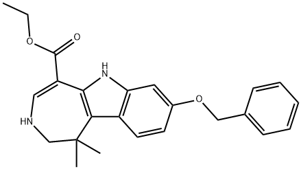 629662-41-5 Azepino[4,5-b]indole-5-carboxylic acid, 1,2,3,6-tetrahydro-1,1-dimethyl-8-(phenylmethoxy)-, ethyl ester