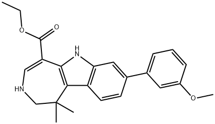 629662-81-3 Azepino[4,5-b]indole-5-carboxylic acid, 1,2,3,6-tetrahydro-8-(3-methoxyphenyl)-1,1-dimethyl-, ethyl ester