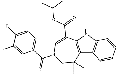 3-(3,4-Difluorobenzoyl)-1,2,3,6-tetrahydro-1,1-dimethylazepino[4,5-b]indole-5-carboxylic acid 1-methylethyl ester|3-(3,4-二氟苯甲酰基)-1,2,3,6-四氢-1,1-二甲基氮杂卓[4,5-B]吲哚-5-甲酸 1-甲基乙基酯