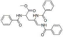 Methyl (4Z)-2,4,5-tris(benzoylamino)-4-pentenoate Struktur
