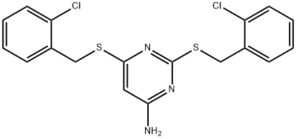 6299-26-9 2,6-bis[(2-chlorophenyl)methylsulfanyl]pyrimidin-4-amine