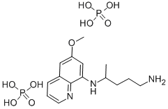 磷酸伯氨喹, 63-45-6, 结构式
