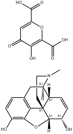 morphine 3-hydroxy-4-oxopyran-2,6-dicarboxylate  Struktur