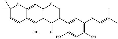 7-[2,4-Dihydroxy-5-(3-methyl-2-butenyl)phenyl]-7,8-dihydro-5-hydroxy-2,2-dimethyl-2H,6H-benzo[1,2-b:5,4-b']dipyran-6-one|