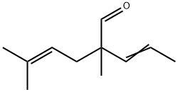 2,5-dimethyl-2-(prop-1-enyl)hex-4-enal Struktur