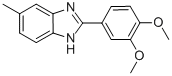 2-(3,4-DIMETHOXYPHENYL)-5-METHYL-1H-BENZIMIDAZOLE 化学構造式