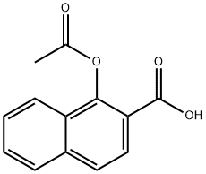 1-acetyloxynaphthalene-2-carboxylic acid Struktur