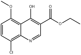 8-Chloro-4-hydroxy-5-methoxyquinoline-3-carboxylic acid ethyl ester Struktur