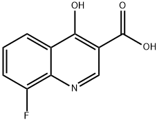 8-フルオロ-4-ヒドロキシキノリン-3-カルボン酸 化学構造式