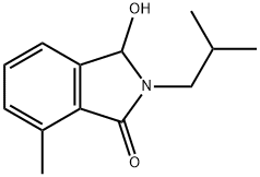1H-Isoindol-1-one, 2,3-dihydro-3-hydroxy-7-methyl-2-(2-methylpropyl)- (9CI) Structure