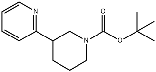 3-(2-Pyridinyl)-1-piperidinecarboxylic acid 1,1<br>-dimethylethyl ester Structure