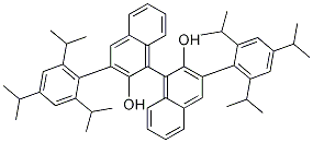 [1,1'-Binaphthalene]-2,2'-diol, 3,3'-bis[2,4,6-tris(1-Methylethyl)phenyl]- Struktur