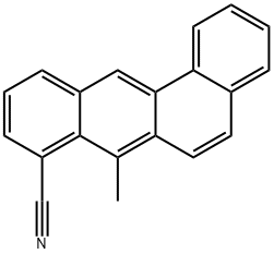 7-メチルベンゾ[a]アントラセン-8-カルボニトリル 化学構造式