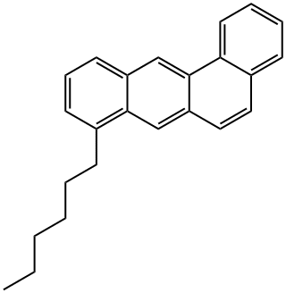 8-Hexylbenz[a]anthracene Structure