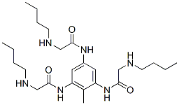 N-[3,5-bis[(2-butylaminoacetyl)amino]-2-methyl-phenyl]-2-butylamino-ac etamide,6302-18-7,结构式