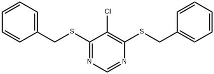 4,6-bis(benzylsulfanyl)-5-chloro-pyrimidine,6303-53-3,结构式