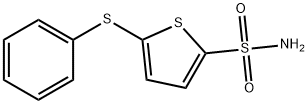 5-(苯基硫代)噻吩-2-磺胺 结构式