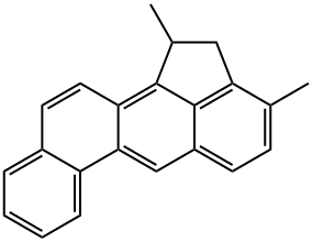 1,2-ジヒドロ-1,3-ジメチルベンゾ[j]アセアントリレン 化学構造式
